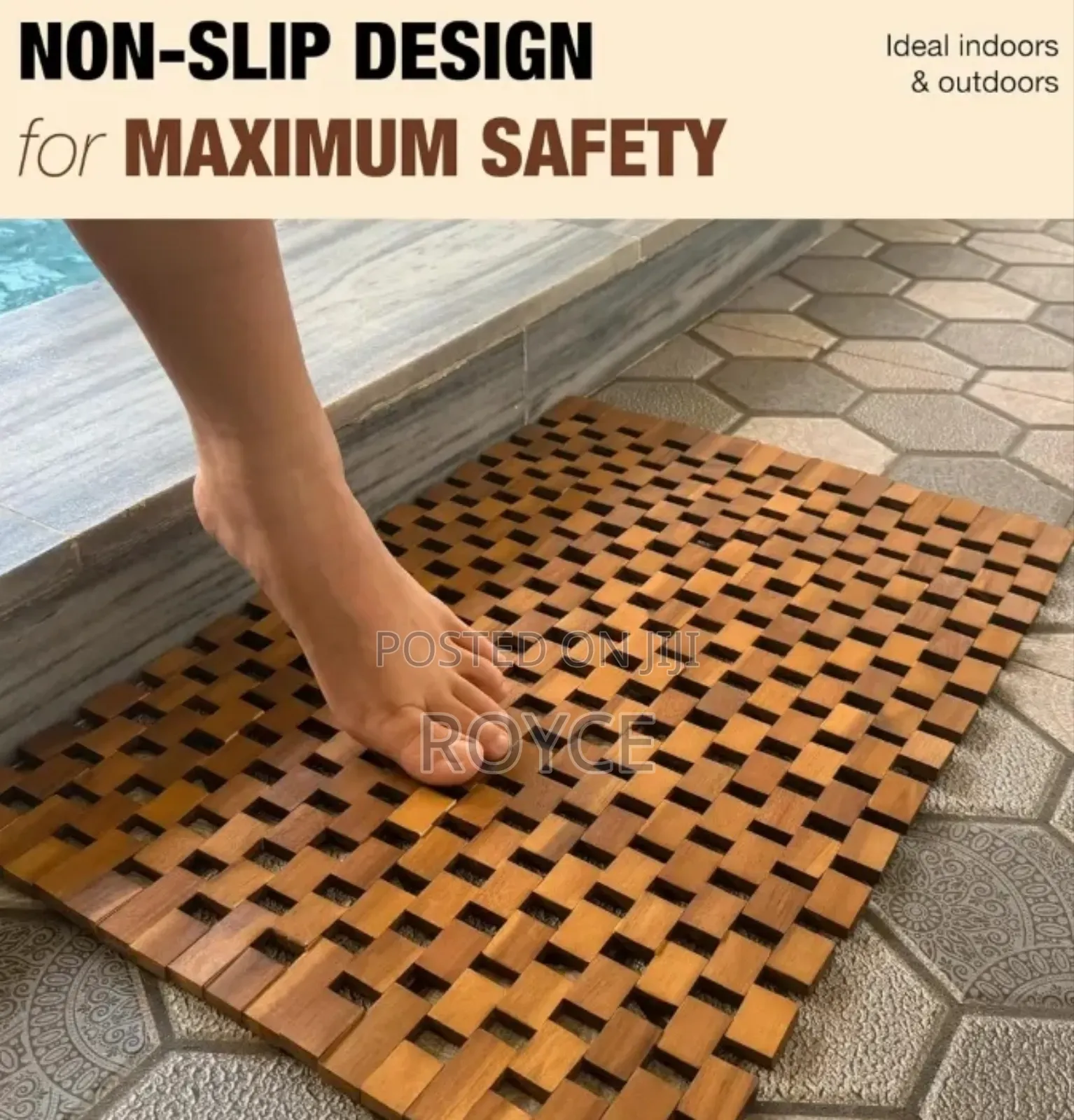 Bamboo Wood Mat- [ 60cm * 40cm]