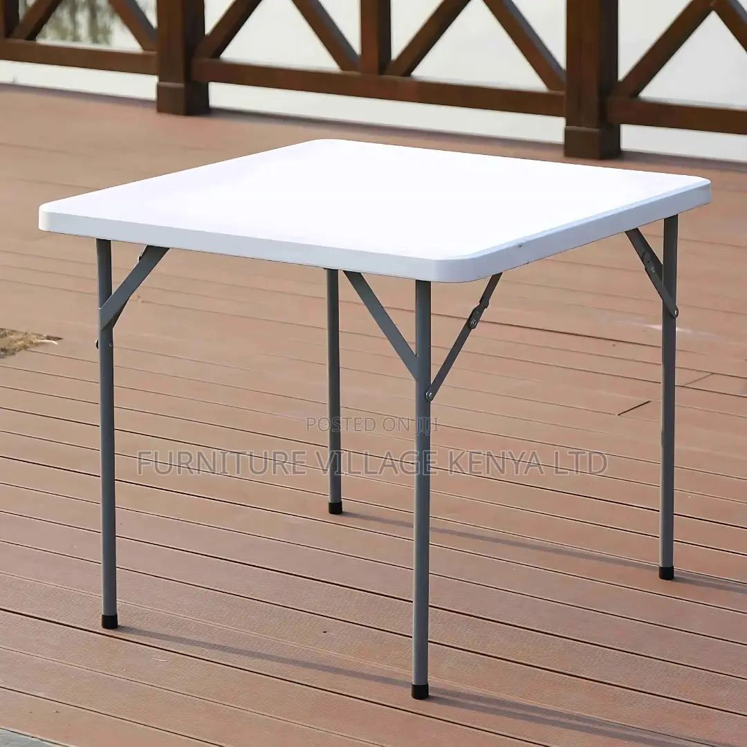 Foldable Table; Plastic Top Square Foldable Table