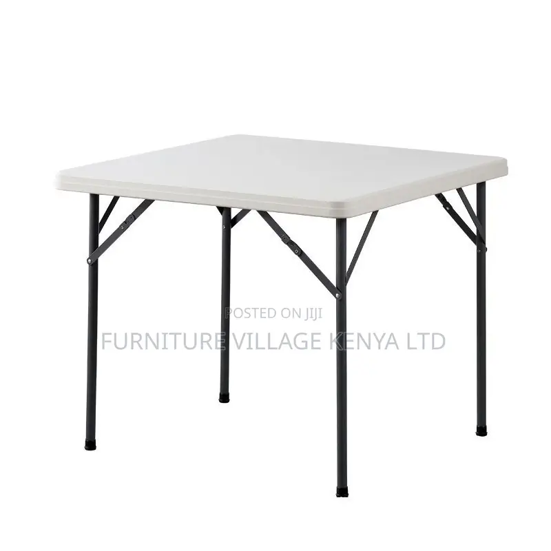 Foldable Table; Plastic Top Square Foldable Table