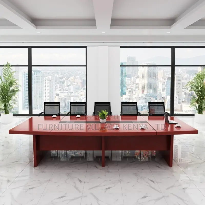Boardroom Table; 3.5m Mahogany Finish Office Conference Table