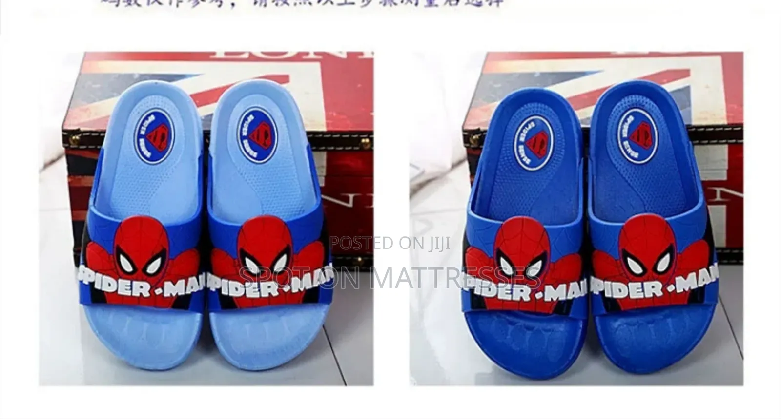 Boys' Spiderman Slides. Sizes 26-39. Delivery Services Available.