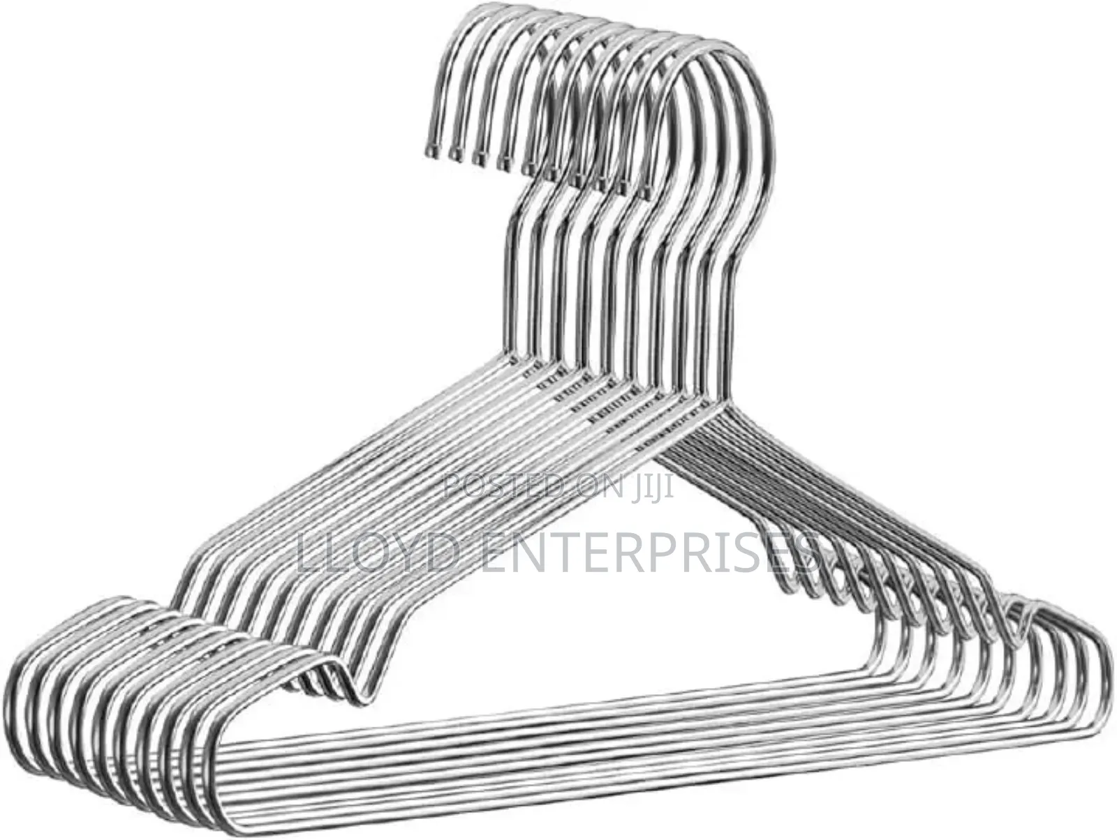 10pc Pack of Coloured Non Slip 40cm Stainless Steel Hangers