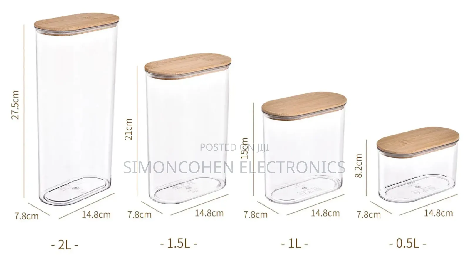 4pcs Set Acrylic Storage Containers