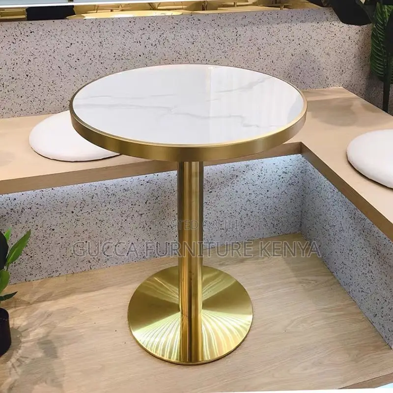 Tulip Round Marble Top Dining Table-home Office
