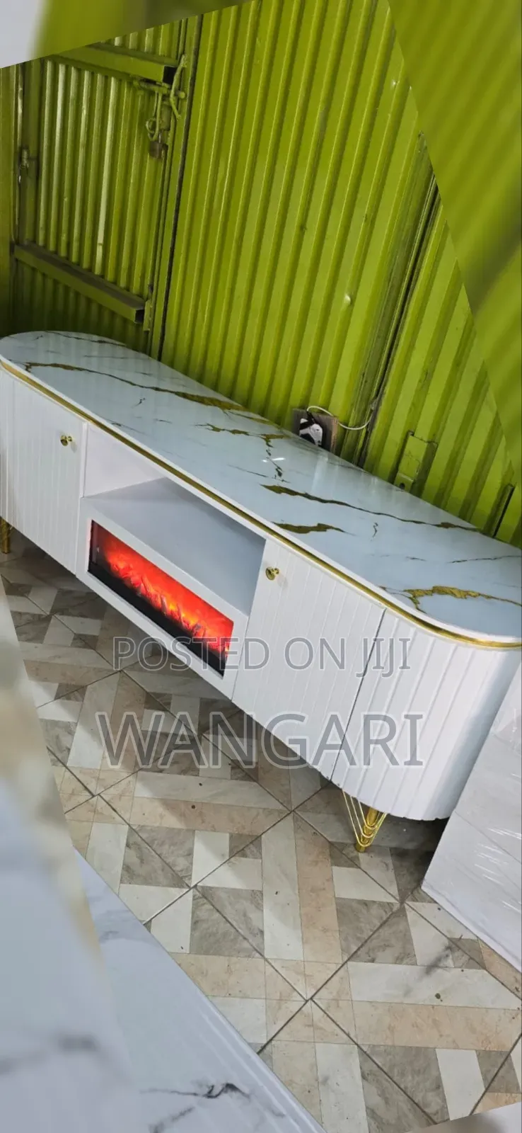 Tv Stand With Functional Fireplace
