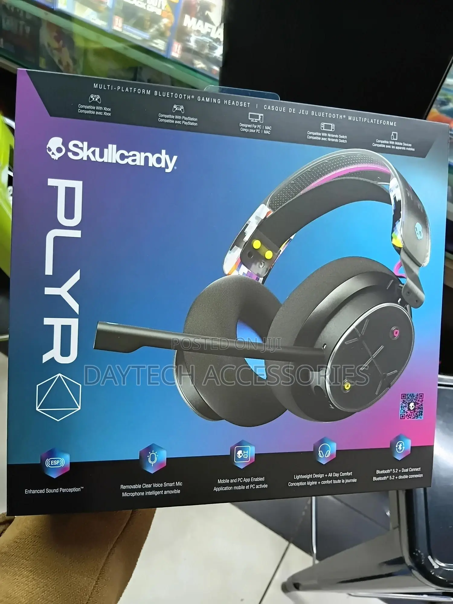 Skullcandy Plyr Wired/Wireless Over-Ear Gaming Headset, Black