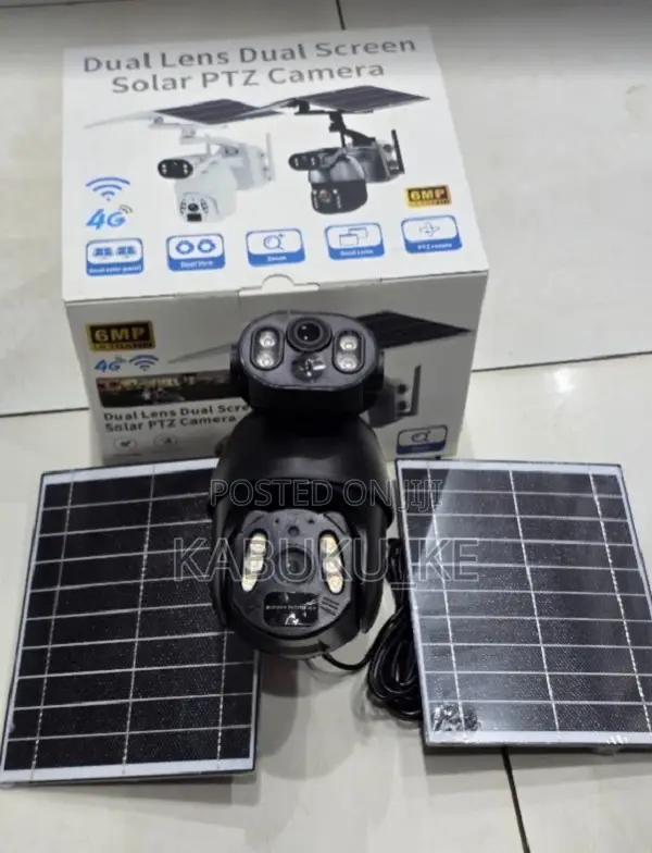 Ubox Dual Lens 6mp Solar Powered 4g Cctv Camera Colred Night Vision