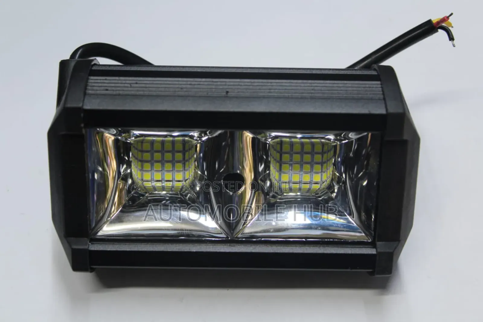 Dual Module Led Motorbike Headlights With Yellow Grid Emitters