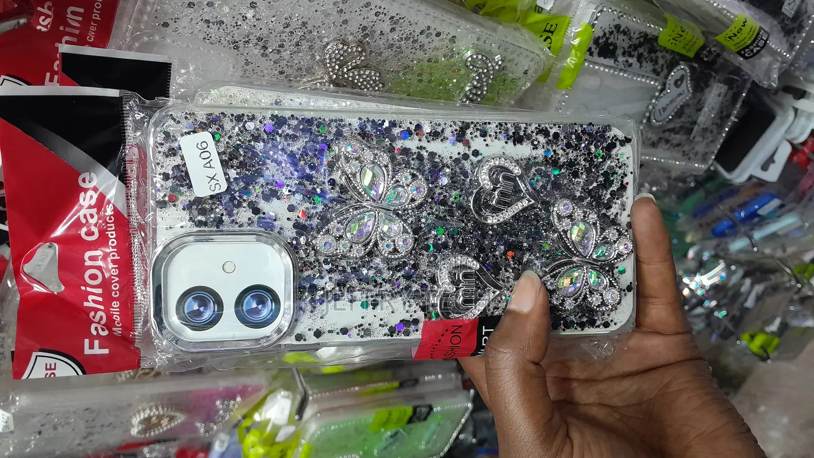 Sinak Samsung Galaxy A06 4g Gradient Glitter Butterfly Case