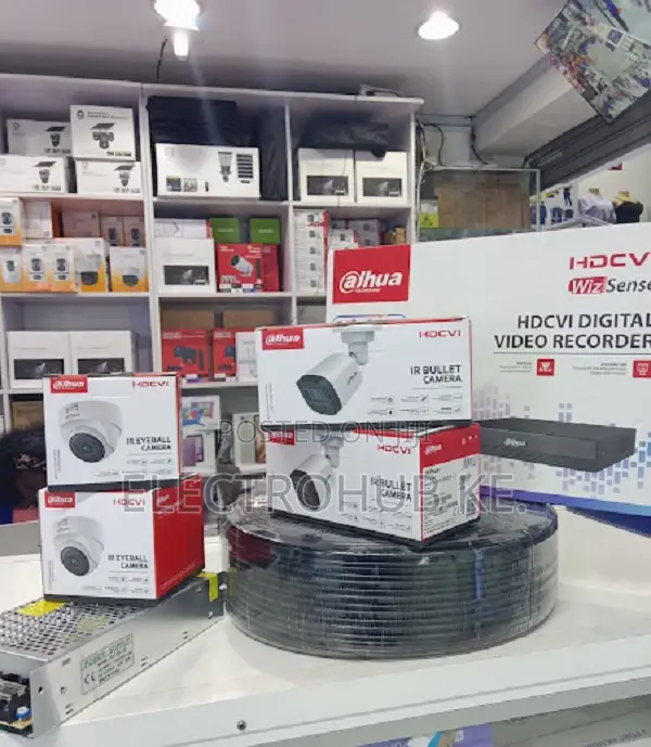 Full Package Set 4 Channel Dahua 2mp System 4 Cameras