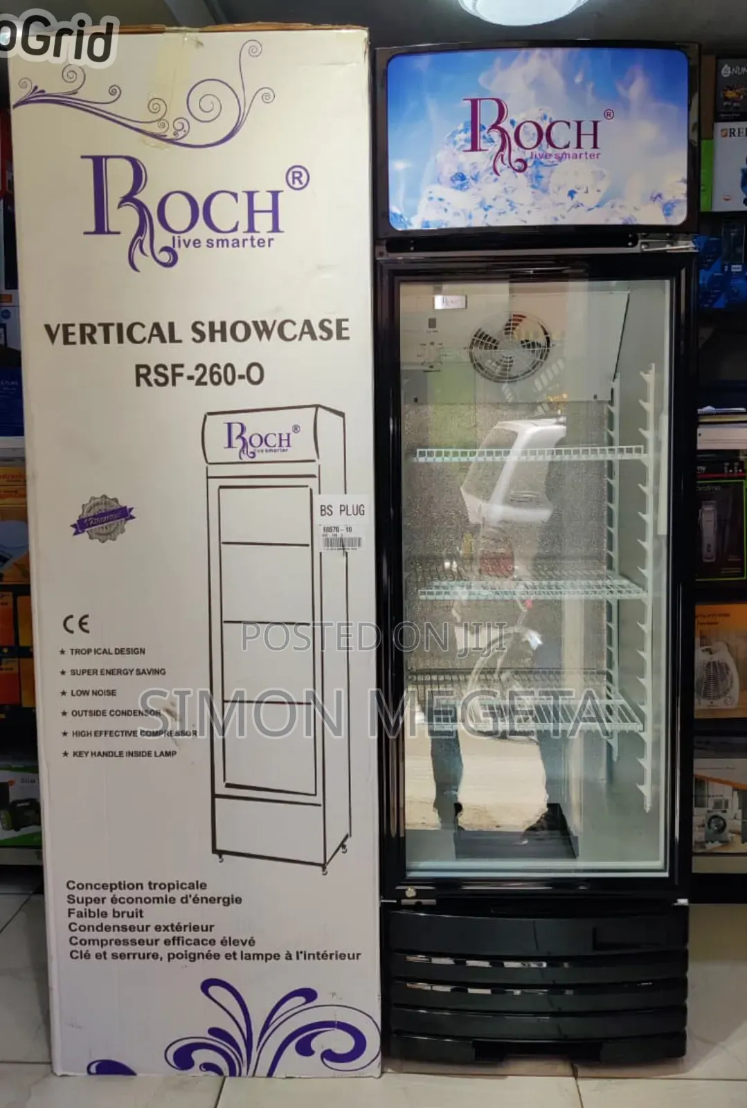 Roch Showcase Display Fridge 209 Litres