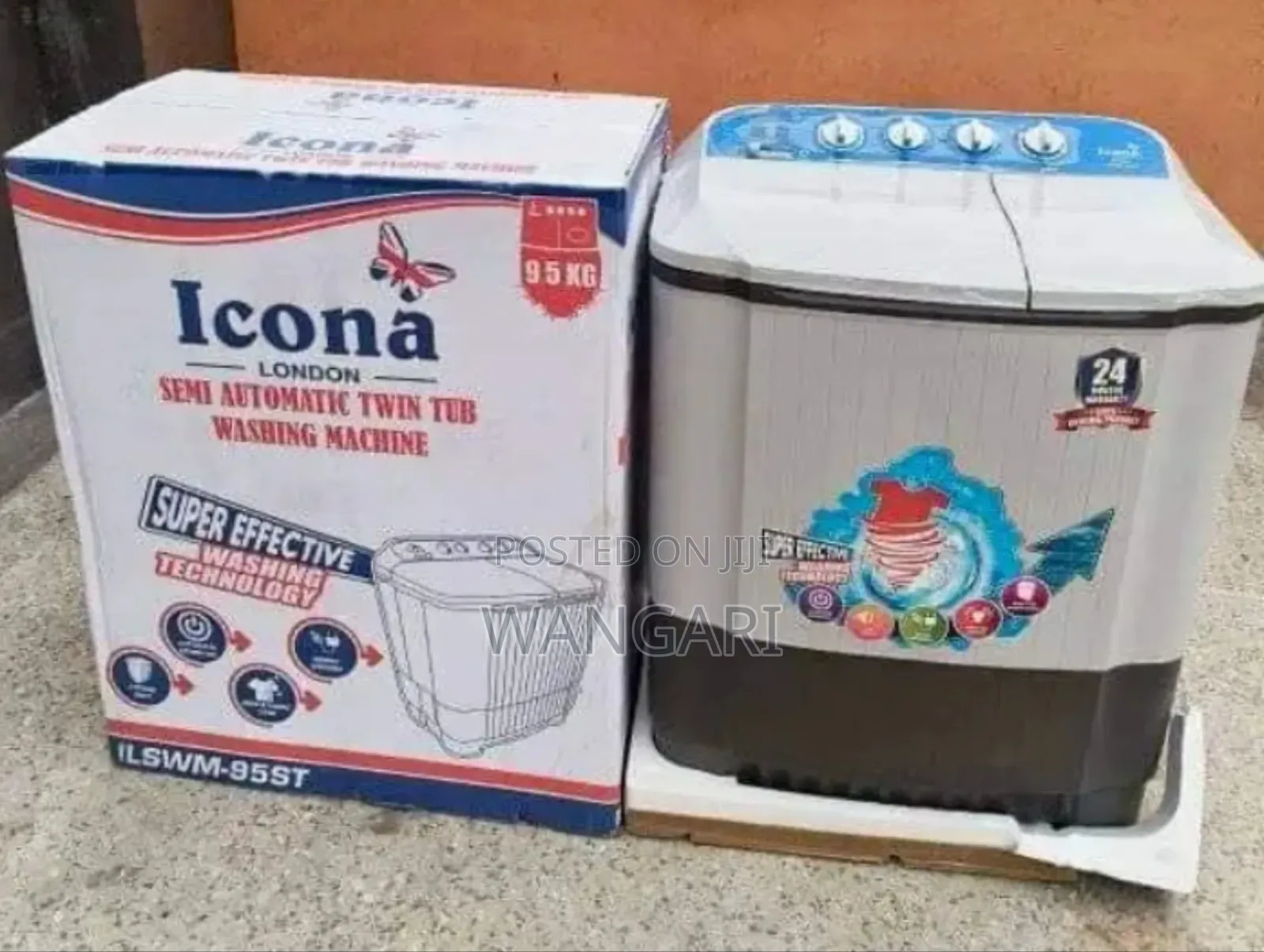 Restocked Icona 9.5kgs Semi Automatic Washing Machine