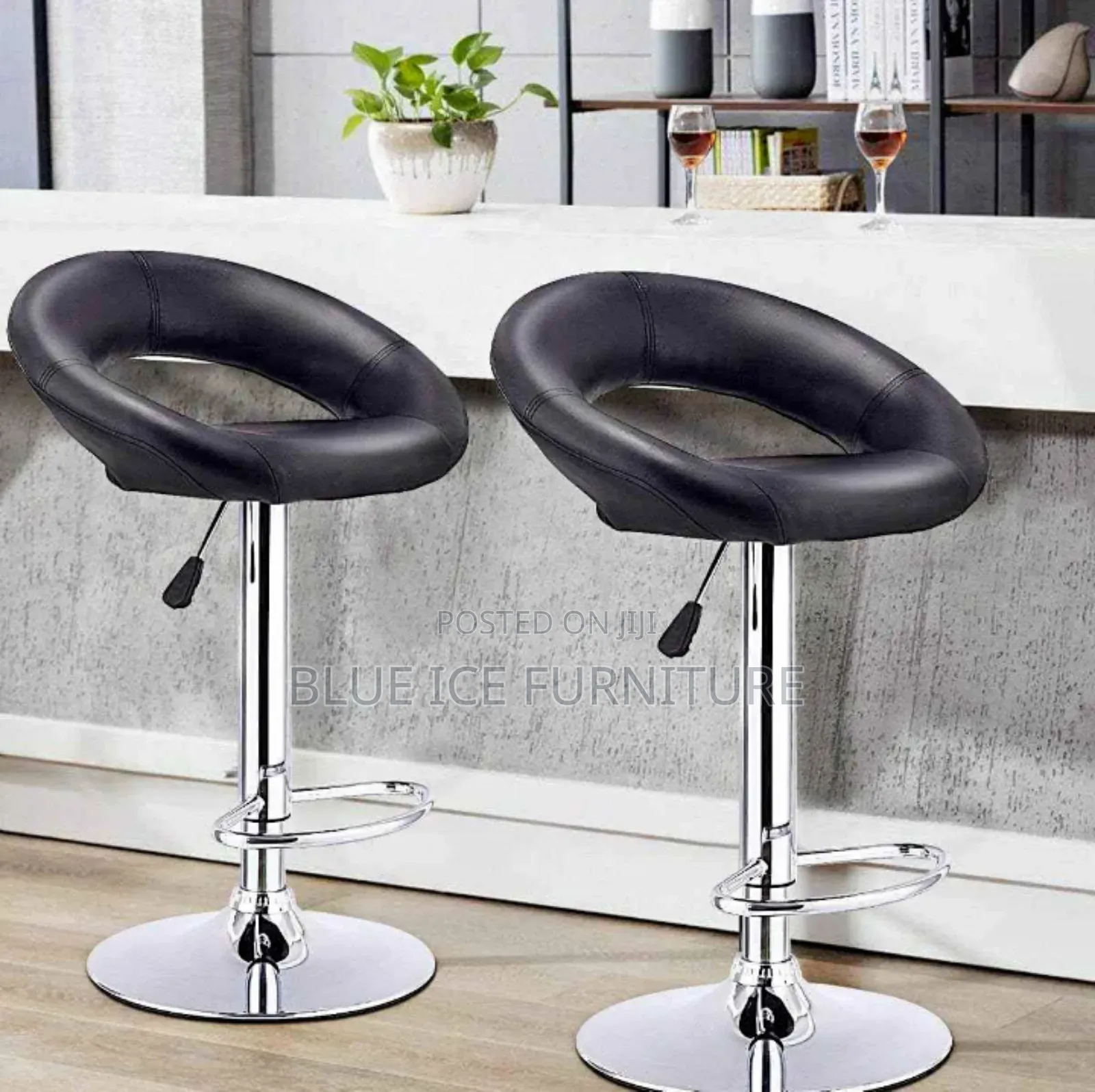 Modern Leather Adjustable Stool