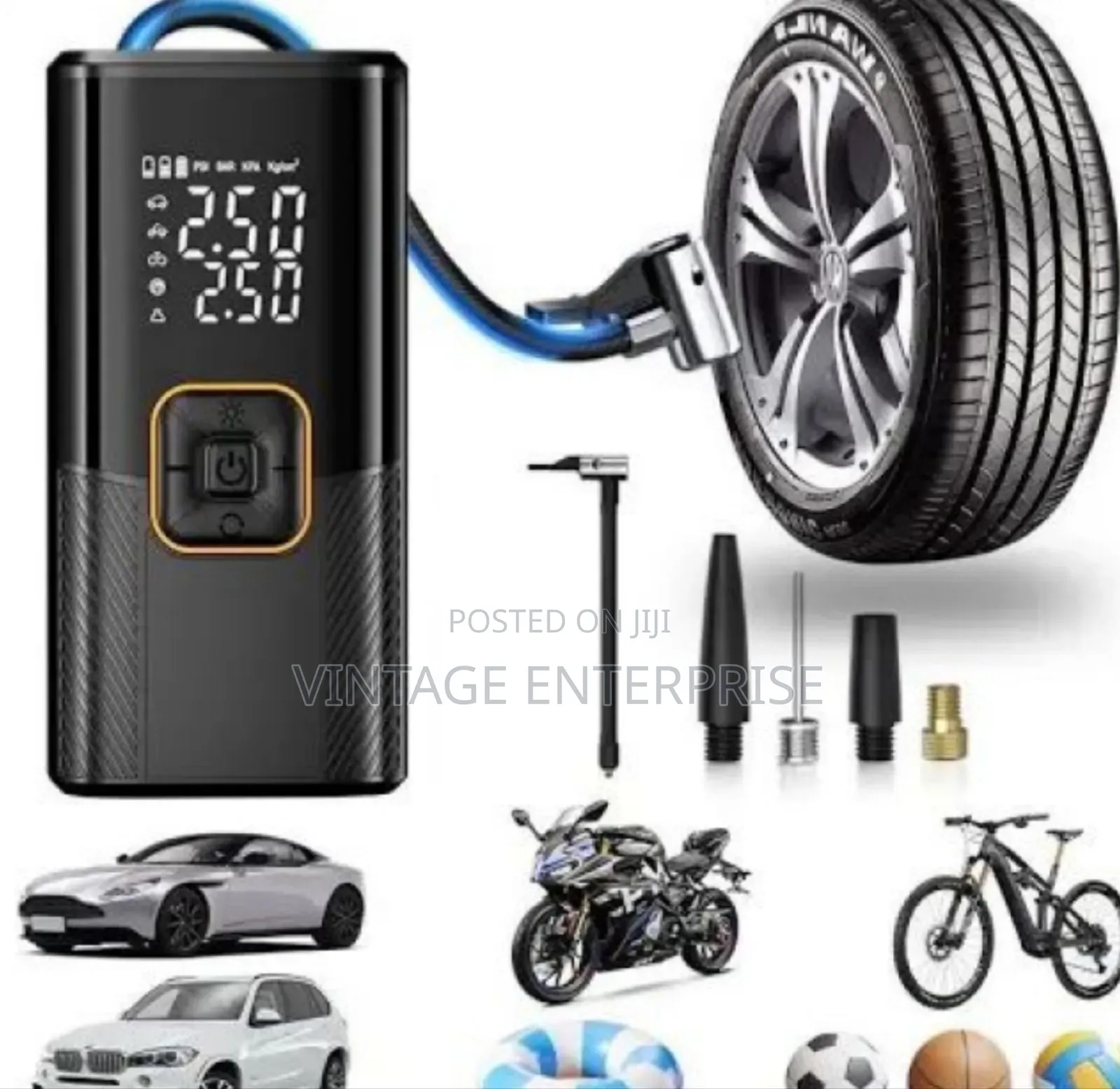 Cordless Digital Air Compressor/ Tyre Inflator