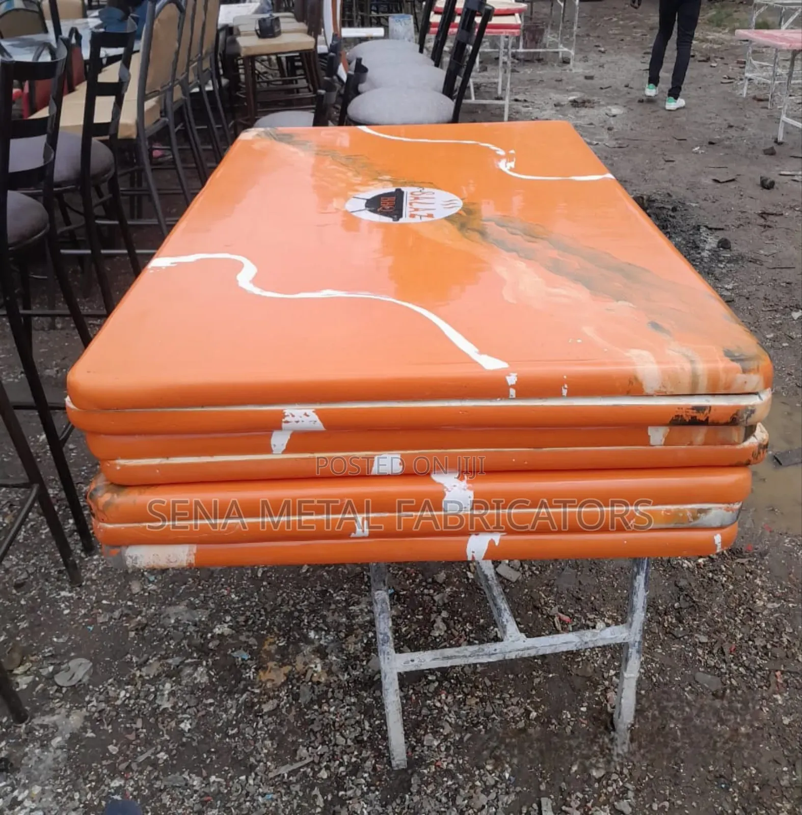 Custom Restaurant Table Top With Logo and Colour of Choice.
