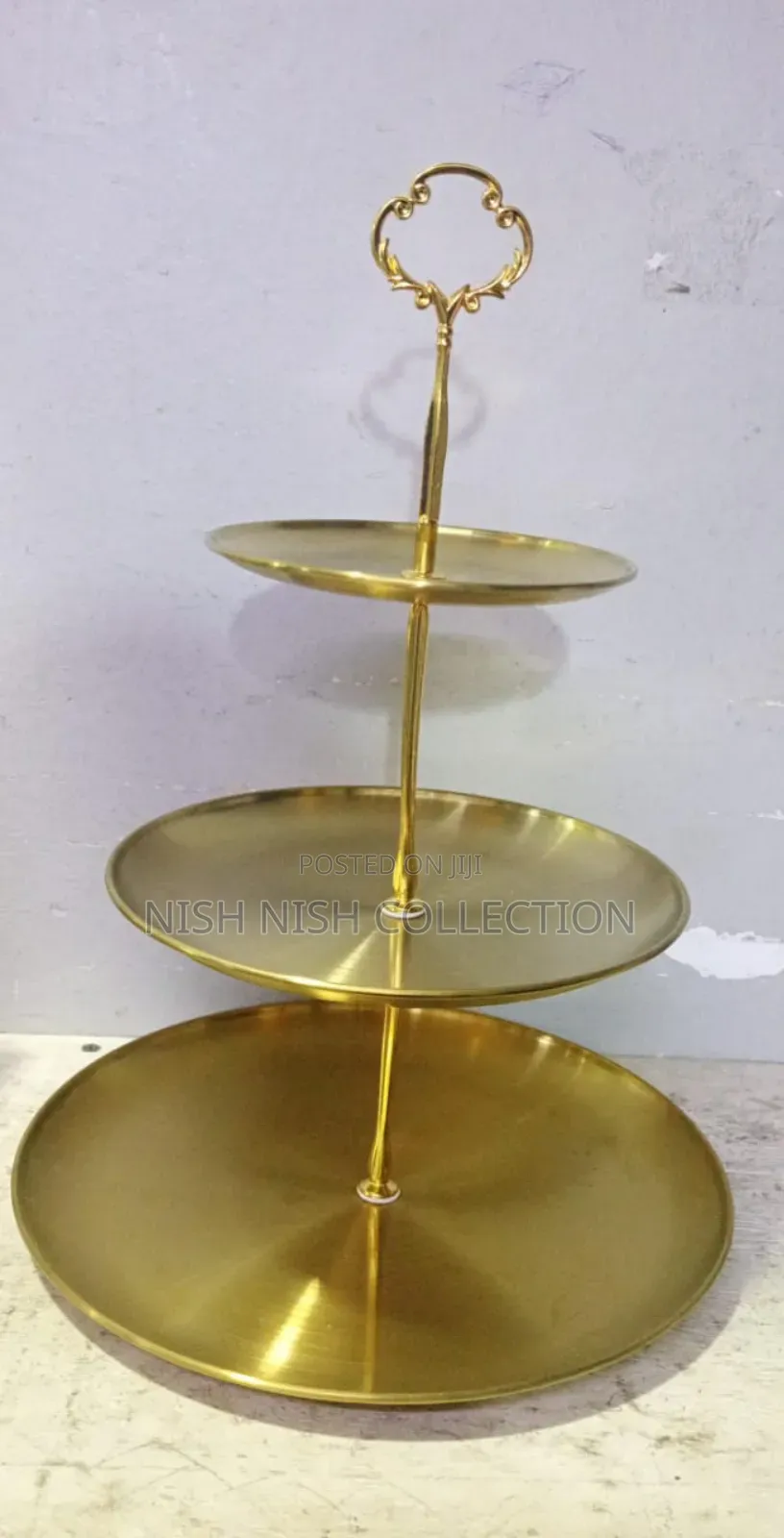 Gold Steel Cake Stand