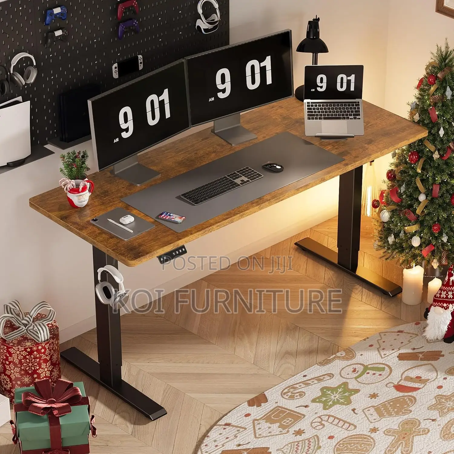 Office Desk : 1.2m Office Adjustable Standing Desk