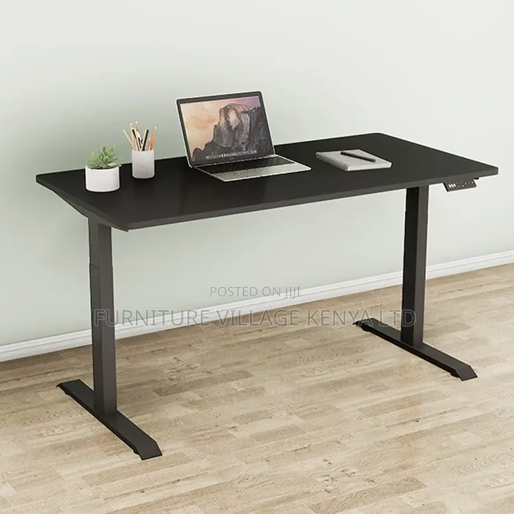 Office Desk; Black Electric Adjustable Home/Office Table