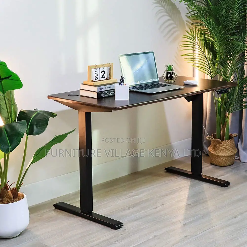 Office Desk; Black Electric Adjustable Home/Office Table