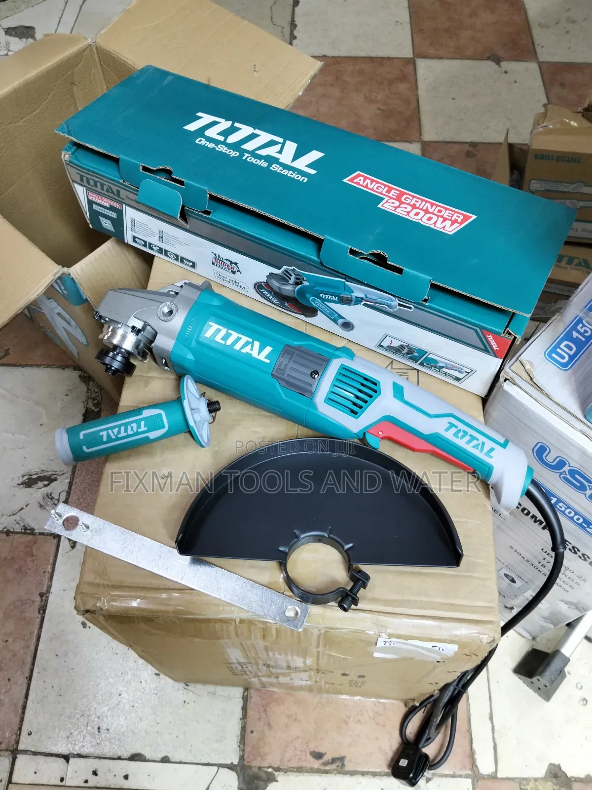 New Total Angle Grinder 2200 Watts 9 Inches With Handle And Guard