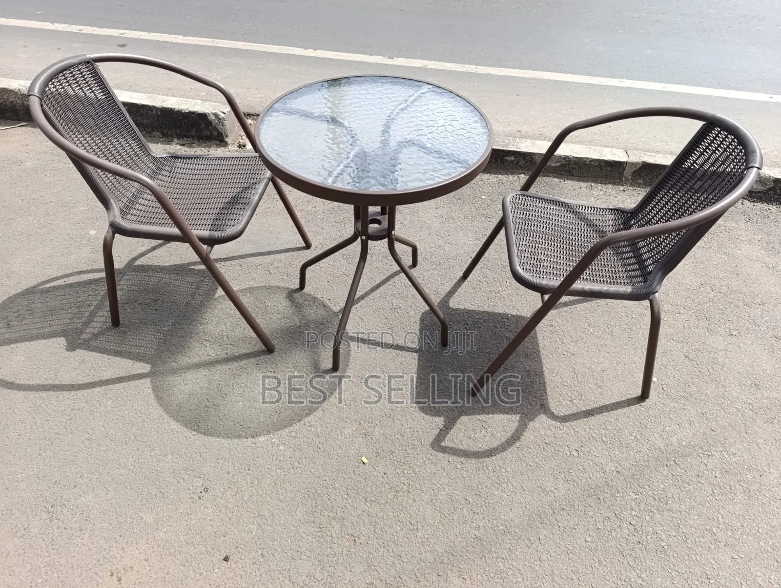 2 Seater Brown Outdoor Table and Chairs