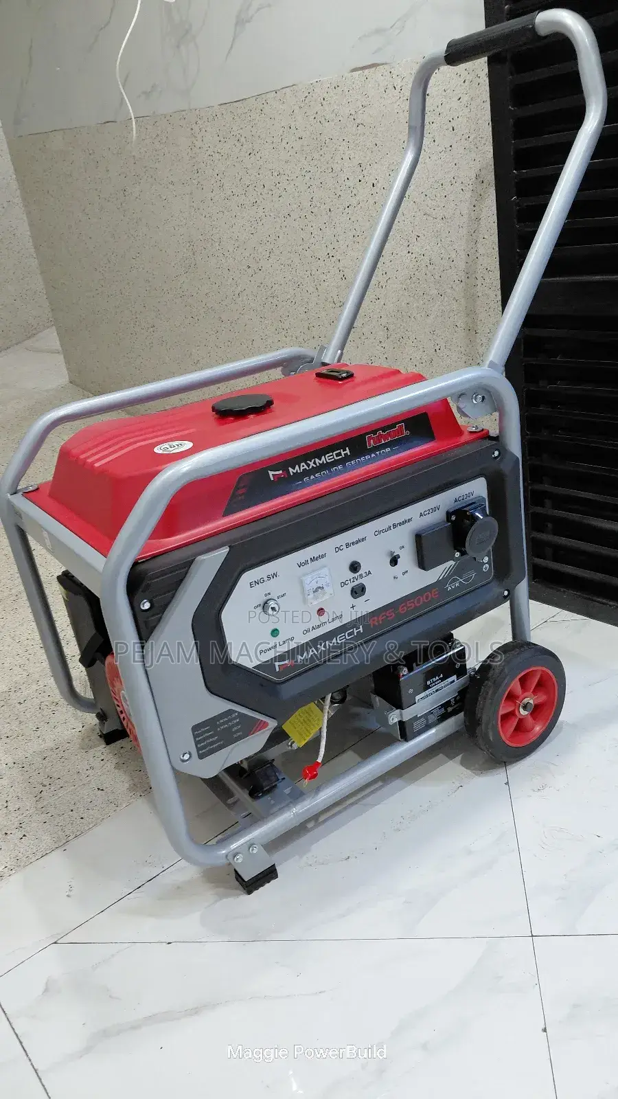 Maxmech RFS-6500e 10kva Petrol Keystart Generator