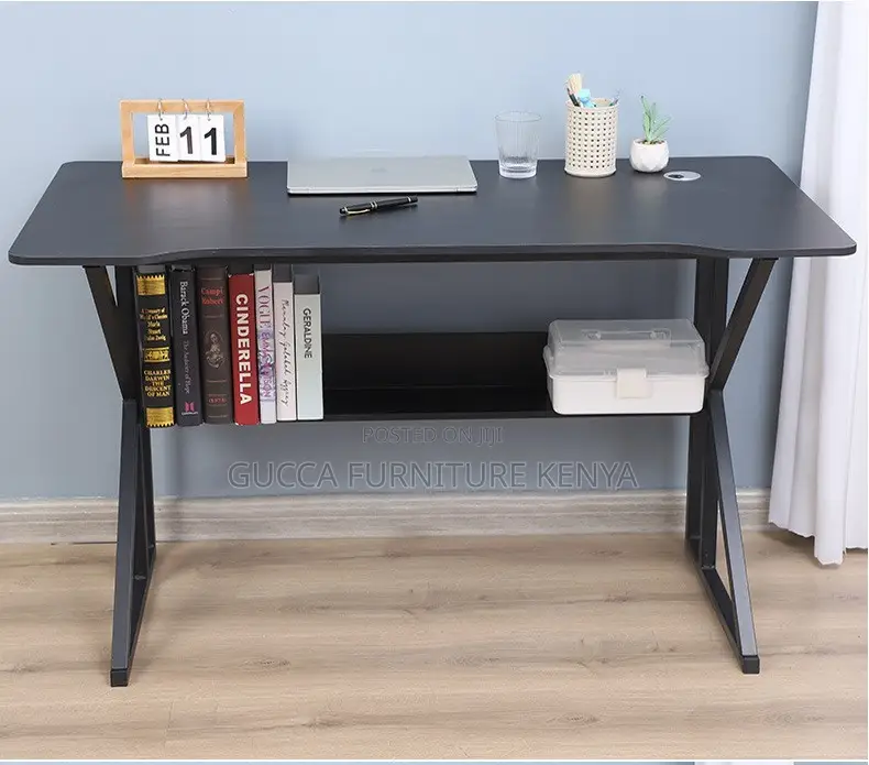Customized Clerical Study Desk With Bookshelf