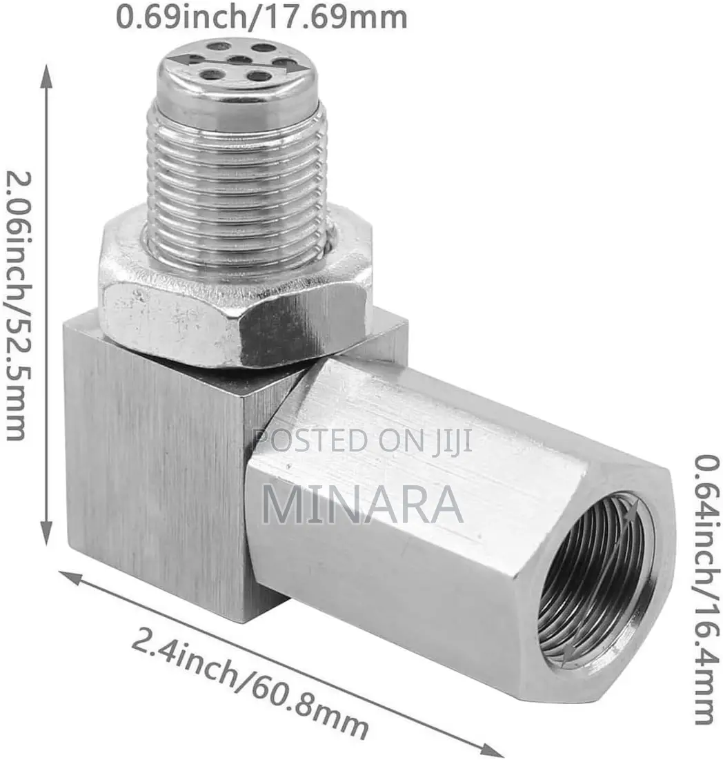 1 Pc, 90 Degree Angled Oxygen Sensor Spacer, 02 Adapter,Cat Converter