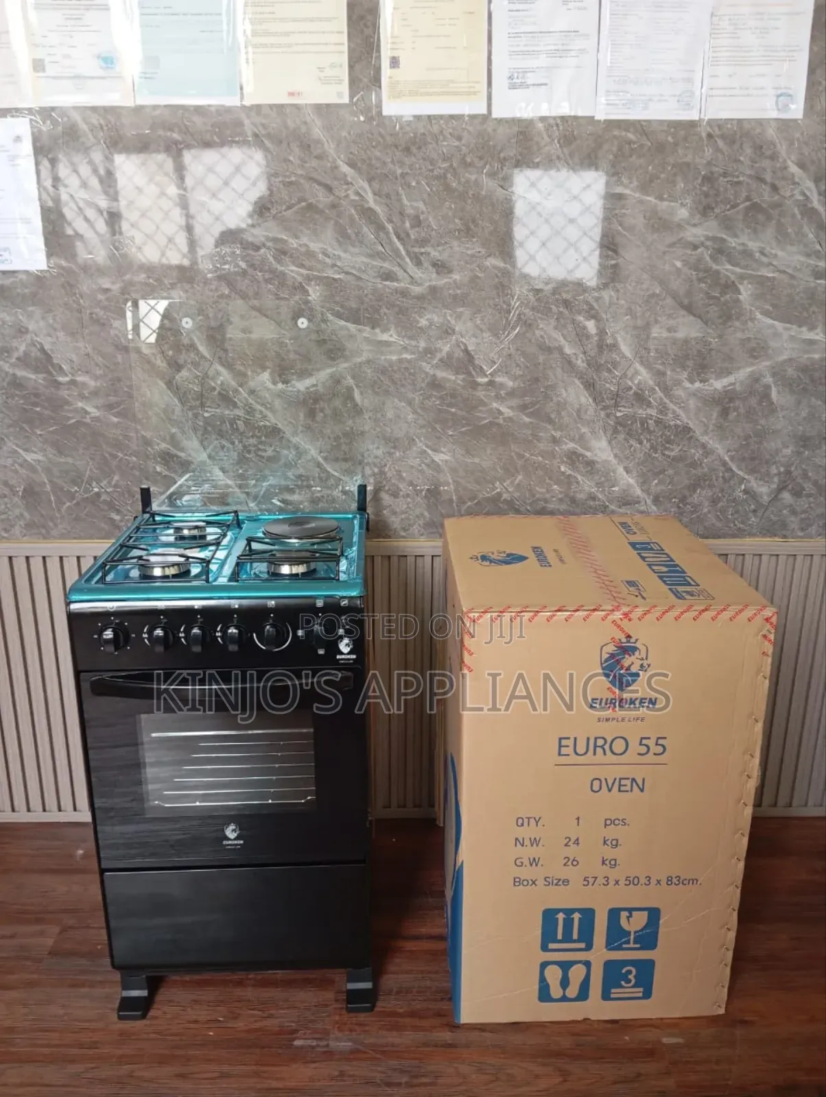 Euroken 3+1 Standing Cooker With Electric Oven Cooker 50by55