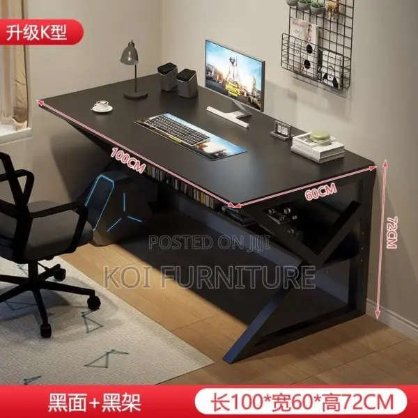 Office Desk; 120cm Study Desk With Bookshelf