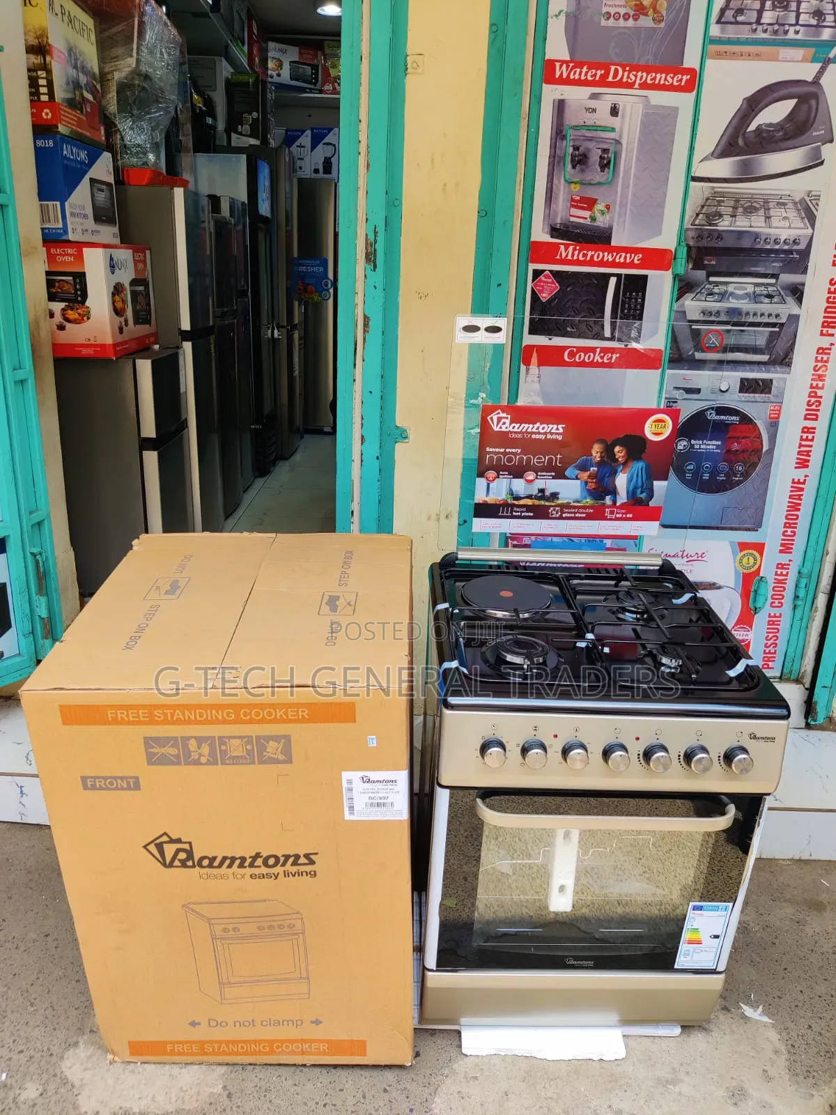 Ramtons 3gas+1hotplate 60*60 Standing Cooker/Electric Oven
