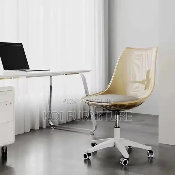 Dining Chair; Dining Clear Swivel Task Chair