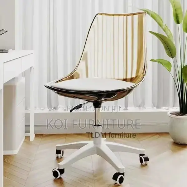 Dining Chair; Dining Clear Swivel Task Chair