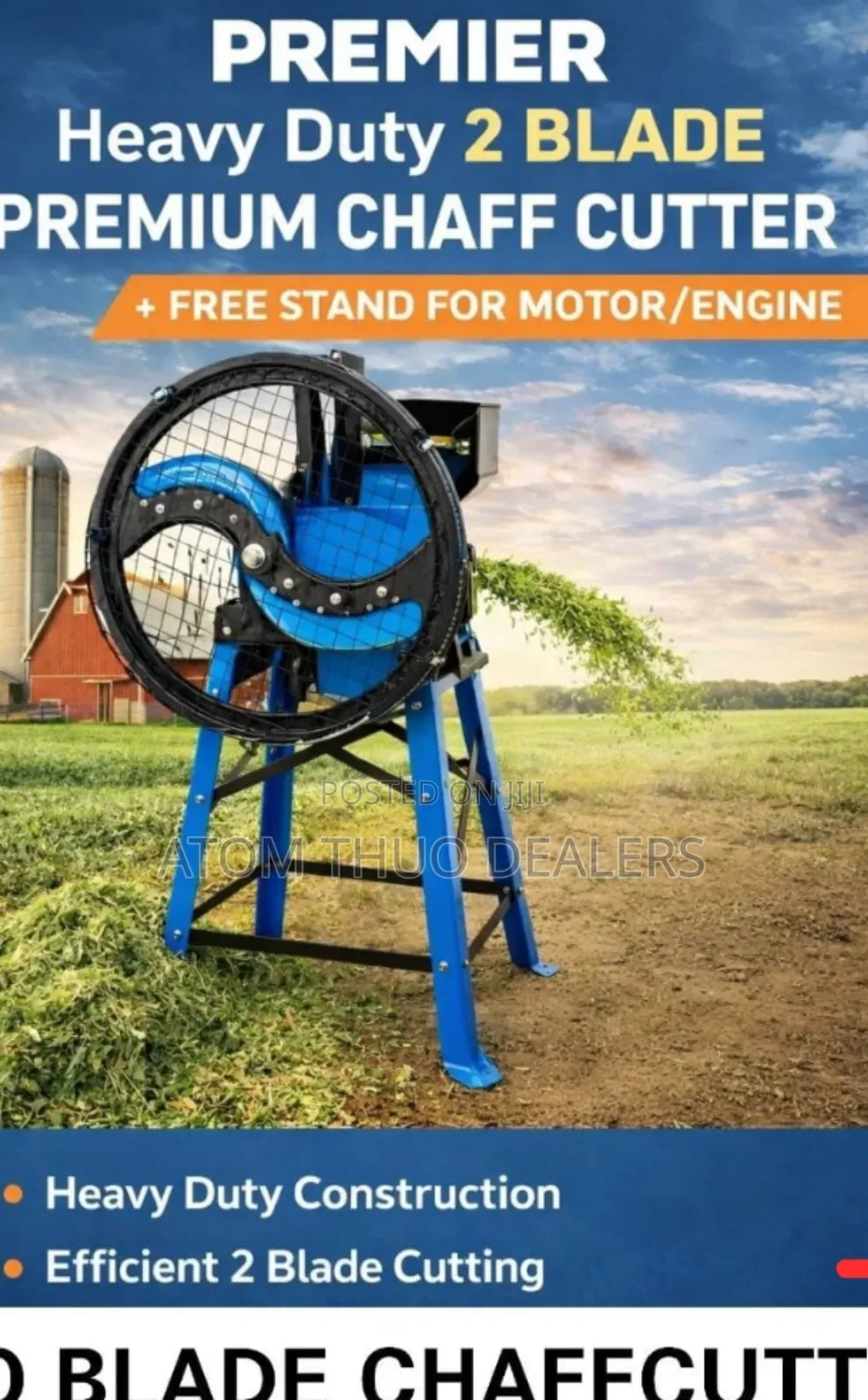 Premier 2 Blade Heavy Duty Chaff Cutter