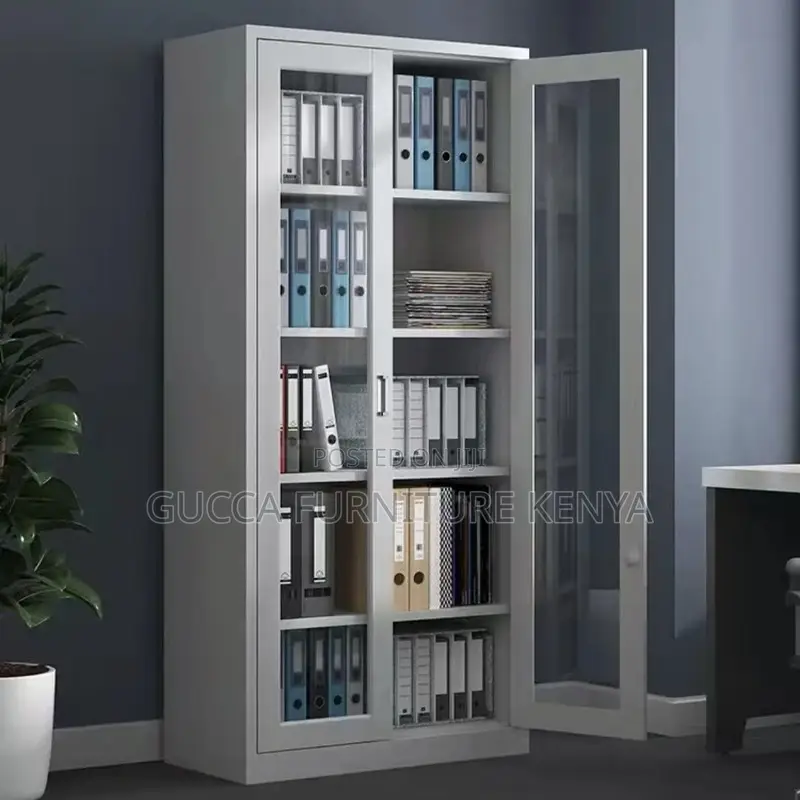 Glass-frame Metal Filing Office Cabinet