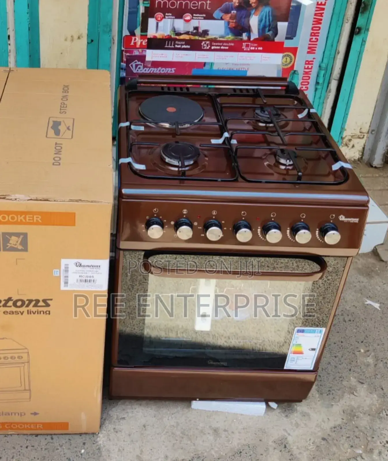 Brown *Ramtons Cooker 3g+1e 60x60cm Rc805