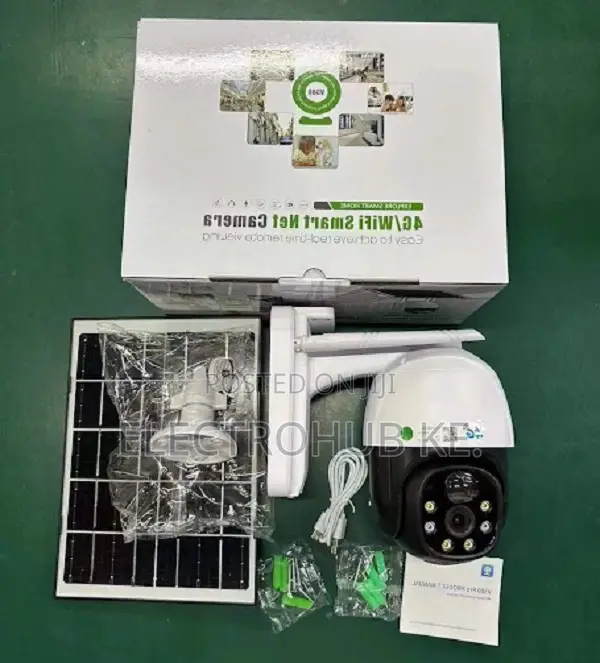 Solar Powered Ptz Solar Camera V380 Outdoor-4g With Simcard Enabled