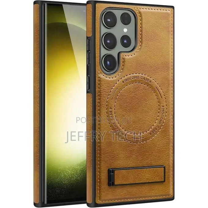 Samsung Galaxy S22 Ultra Case With Stand, Luxury Business Genuine Lea
