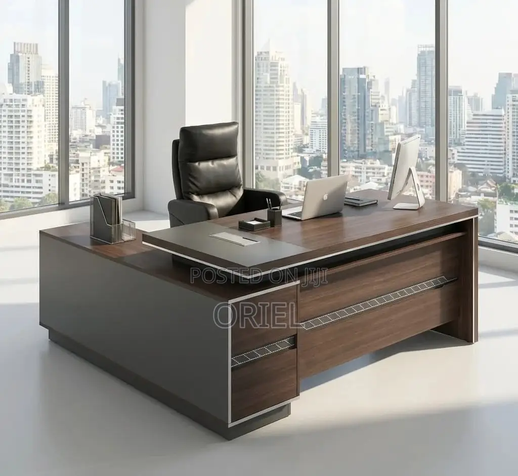 Modern L-Shaped Office Desk : Executive Desk 1.6 Metres