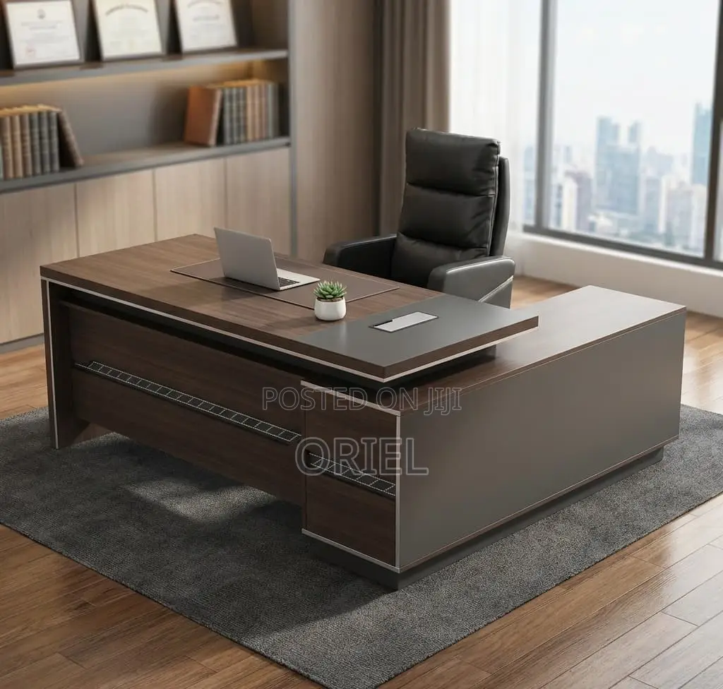 Modern L-Shaped Office Desk : Executive Desk 1.6 Metres