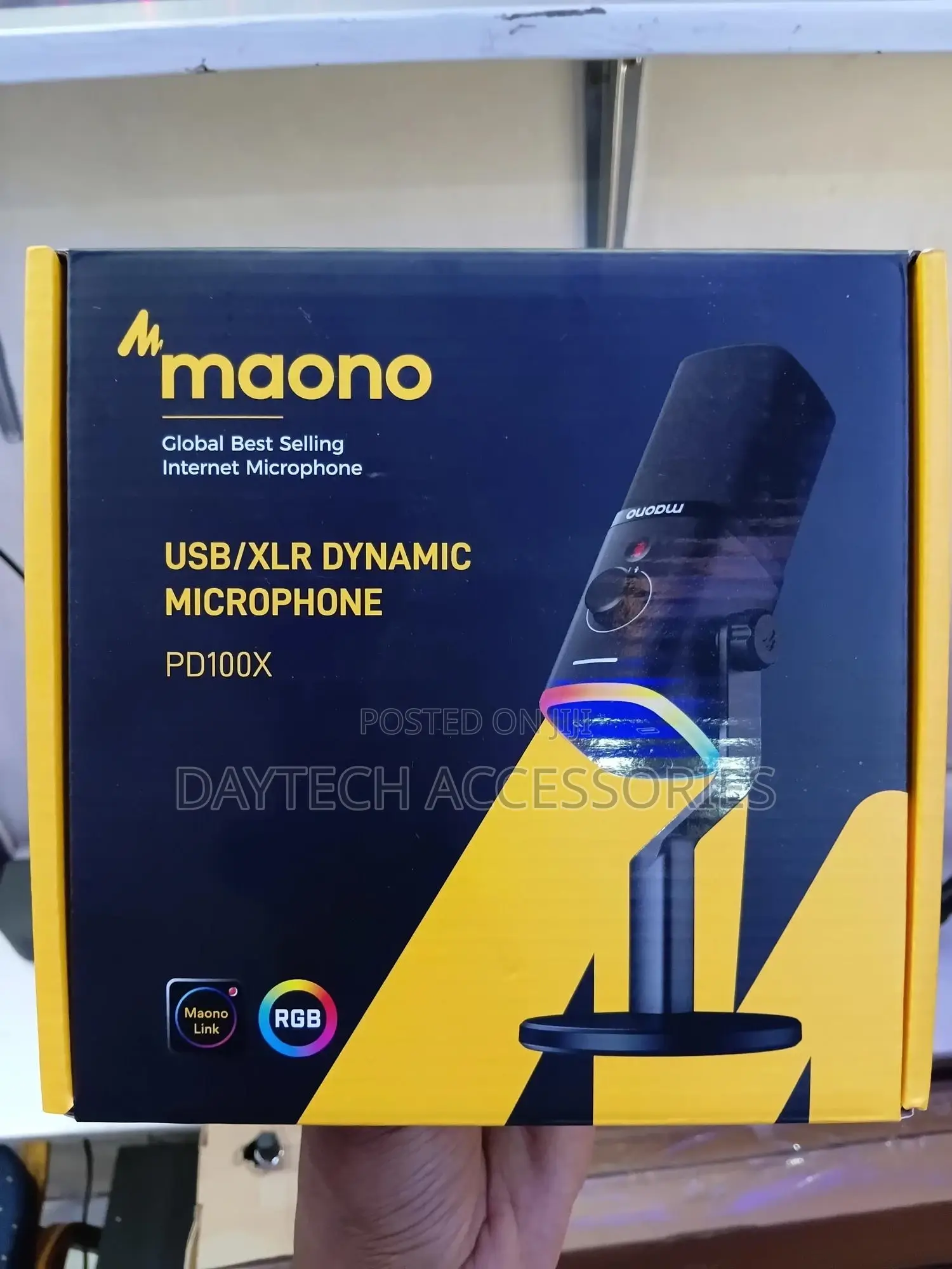 Maono Pd100x XLR/Usb Podcast Dynamic RGB Microphone