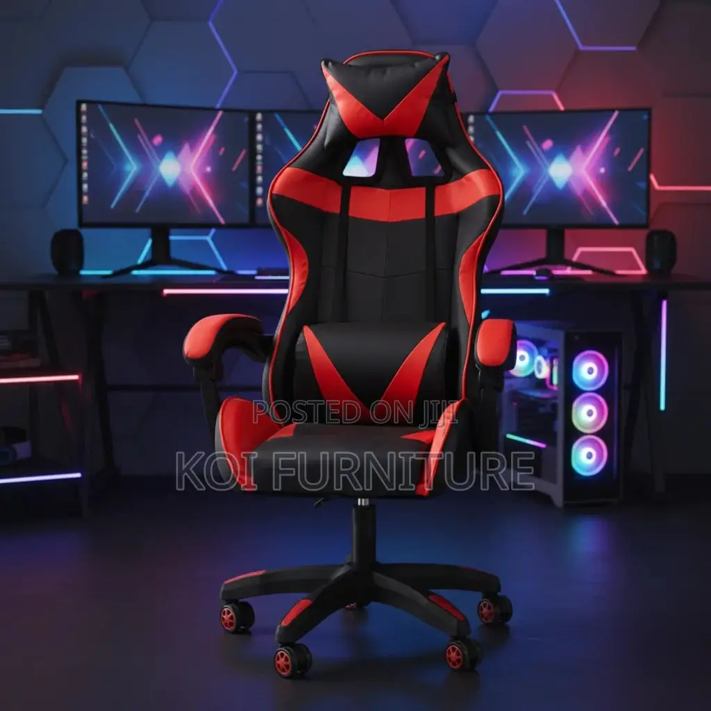 Office Chair; Red Black Admans Gamers Seat