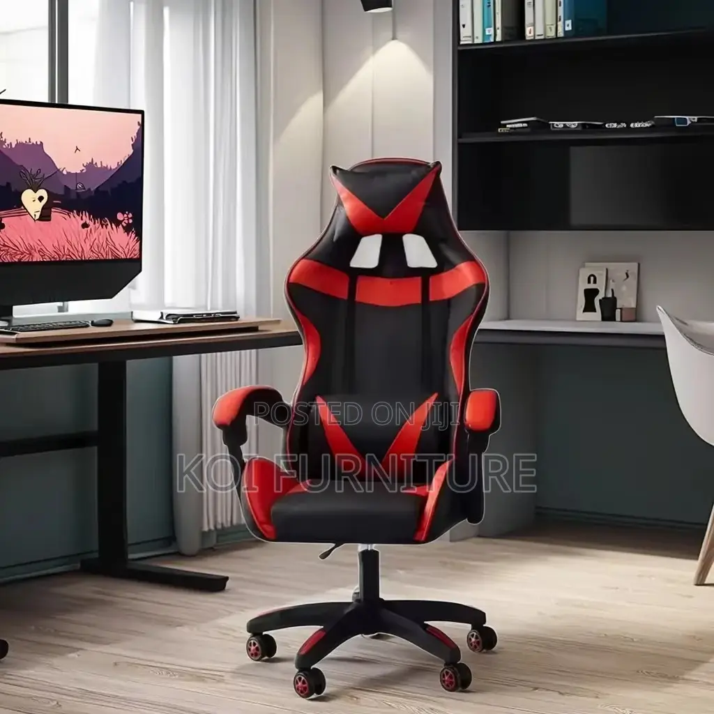Office Chair; Red Black Admans Gamers Seat