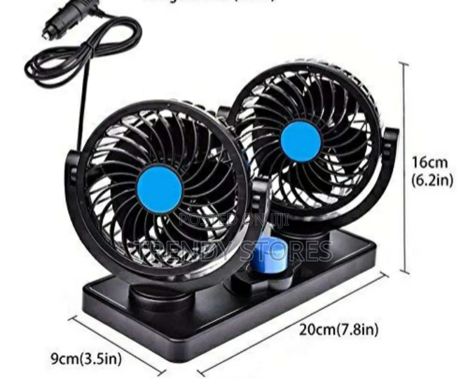 Car Dashboard Dual Fans
