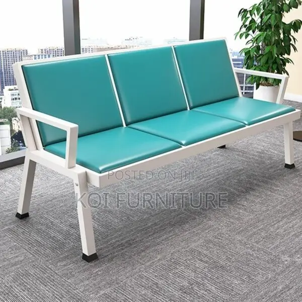 Office Bench : 3-Link Heavy-Duty Waiting Office Bench