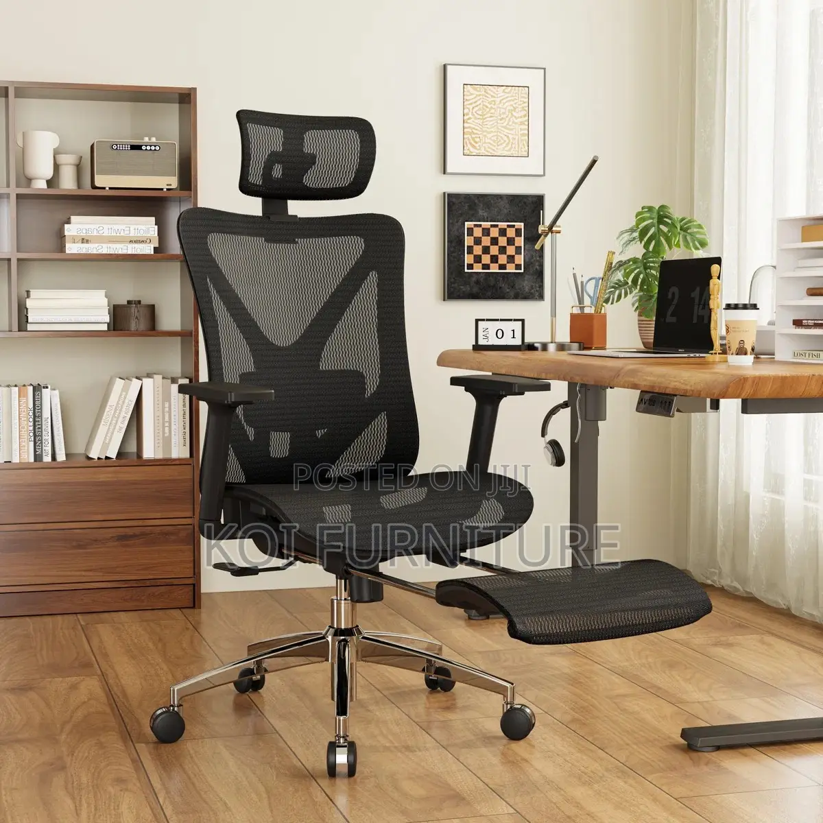 Office Chair : Orthopedic High-Back Ergonomic Chair With Footrest,
