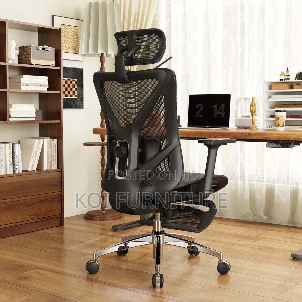 Office Chair : Orthopedic High-Back Ergonomic Chair With Footrest,