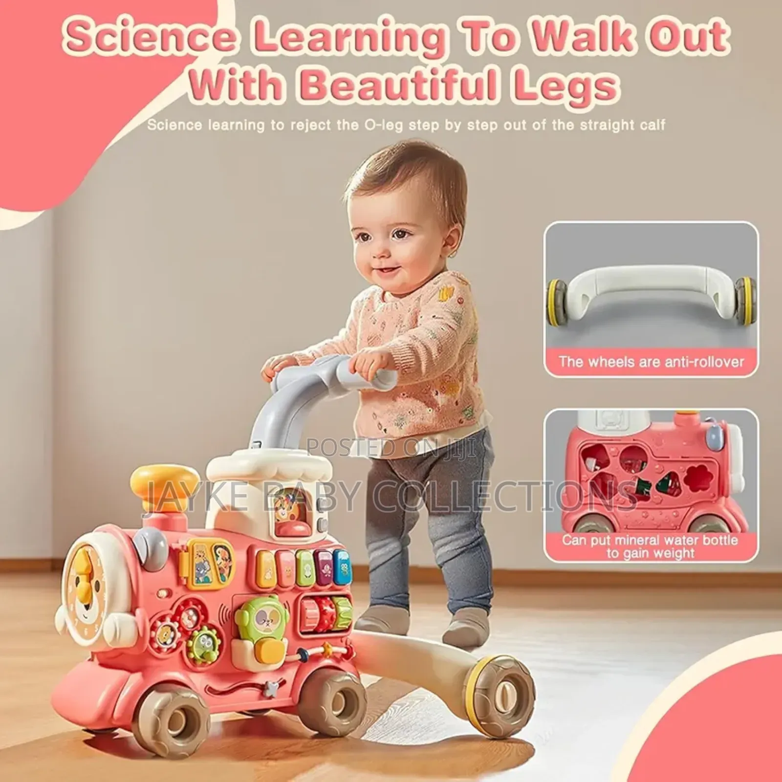 5-in-1 Baby Walker Train – Helps Babies Learn to Walk Play