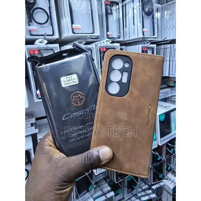 Brown Luxury Retro Leather Wallet Case for Tecno Spark 40 Pro Plus