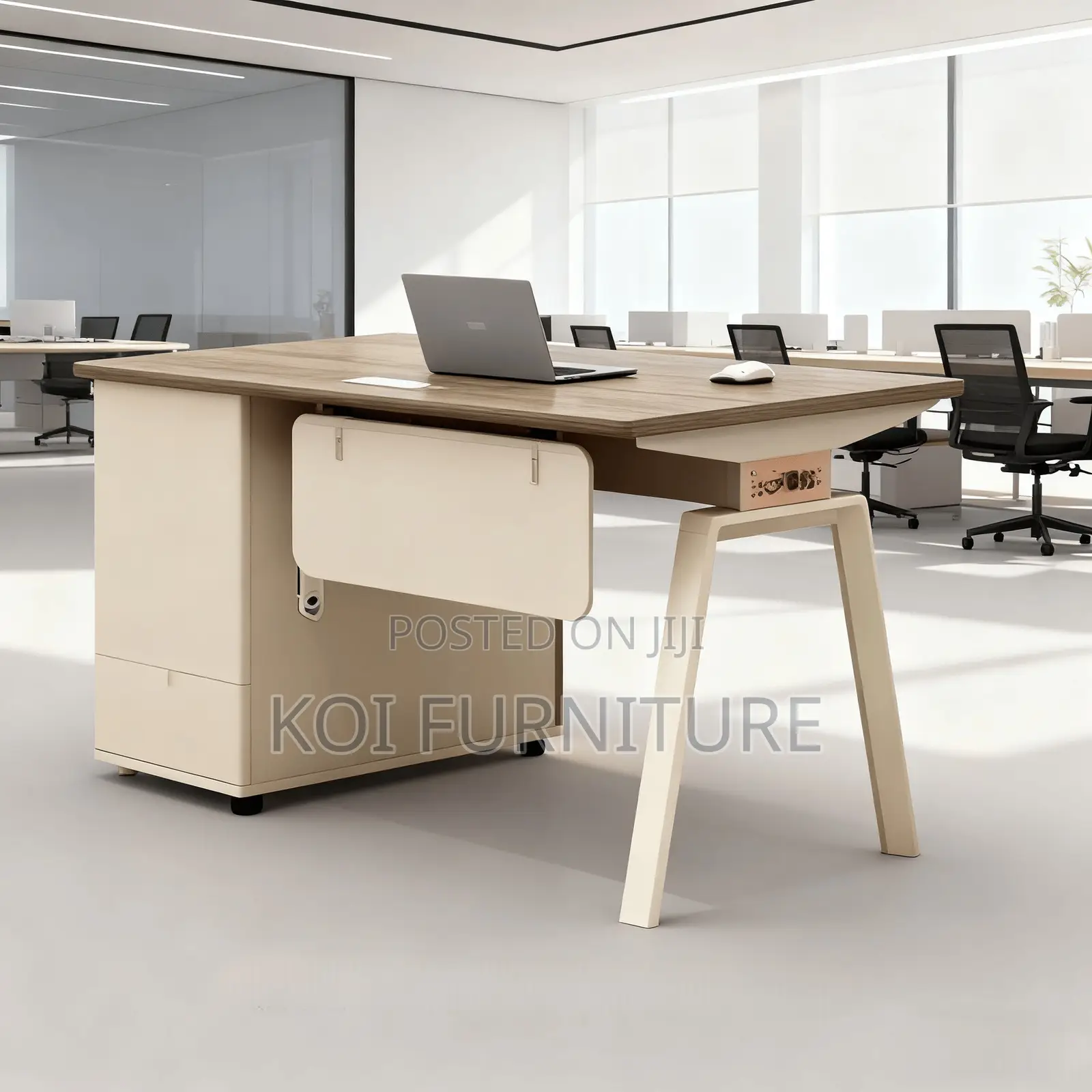 Office Desk : 1.4m Modern Minimalist Executive Office Desk